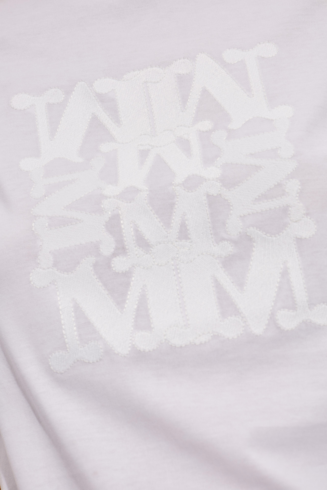 ★Max Mara★ TAVERNA Short Sleeve T-Shirt White 119410526000 Max Mara TAVERNA Cotton T-shirt with appliqué | REVERSIBLE